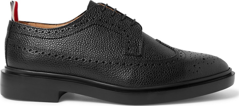 Thom Browne Pebble-Grain Leather Longwing Brogues