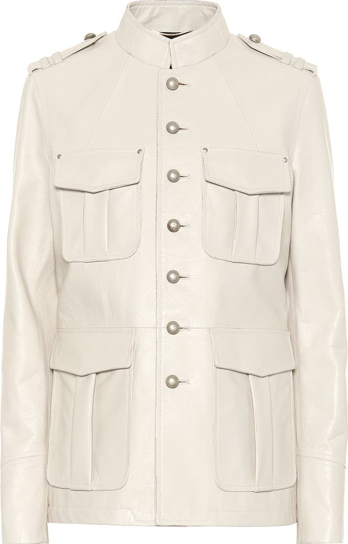 Saint Laurent Embellished leather jacket