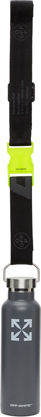 Off White Grey Shoulder Strap Thermos