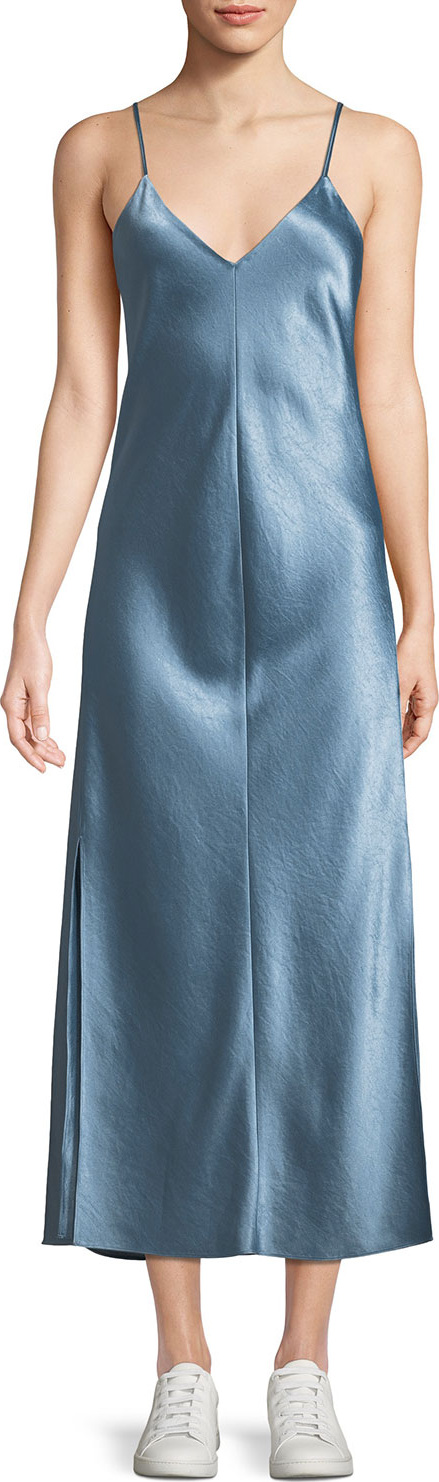 Theory V-Neck Midi Slip Dress