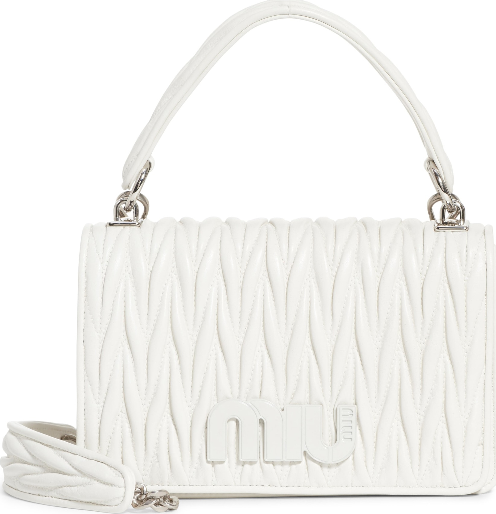 Miu Miu Matelassé Quilted Lambskin Leather Top Handle Bag