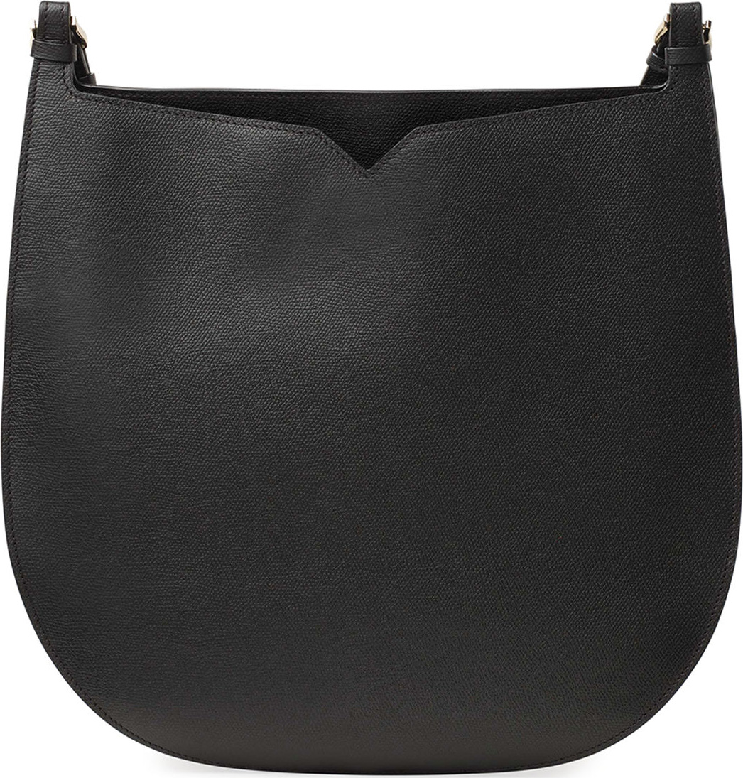 Valextra Weekend Hobo Large Leather Shoulder Bag