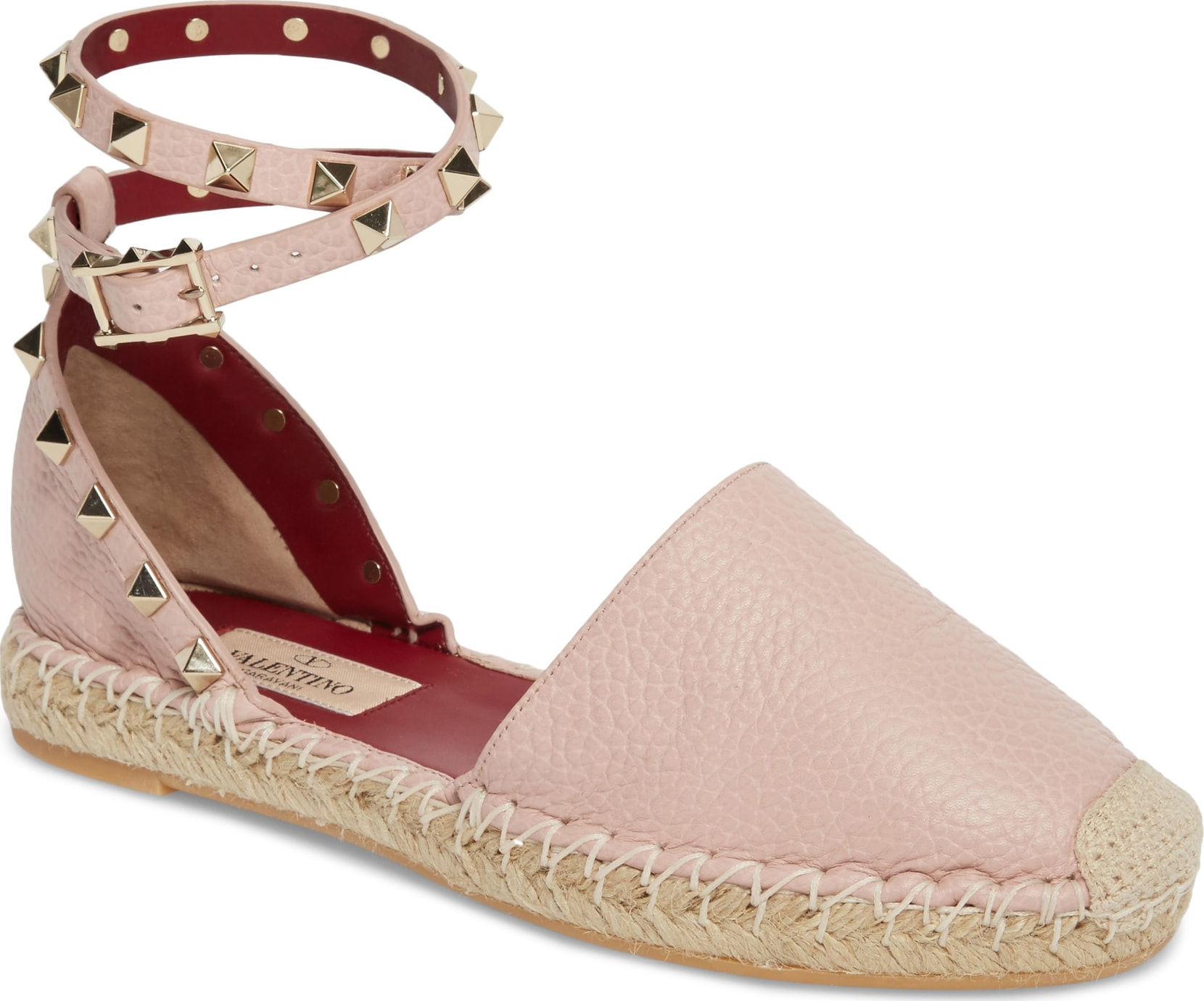 Valentino Rockstud Espadrille Flat