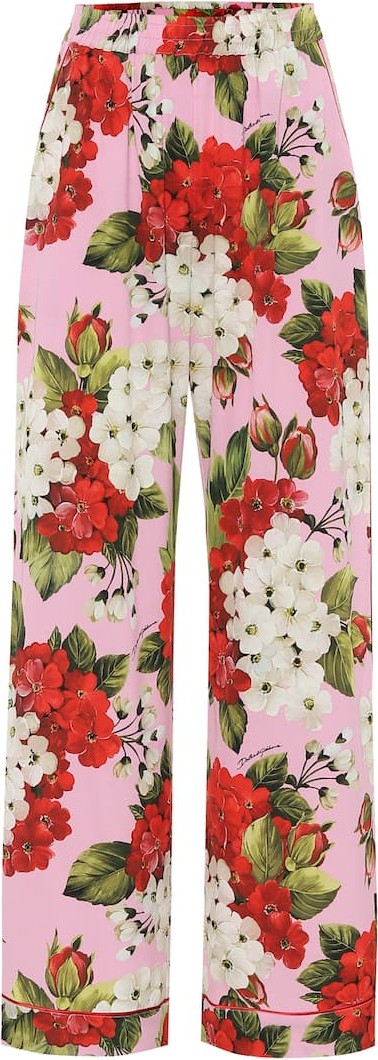 Dolce & Gabbana Floral silk-satin pajama pants