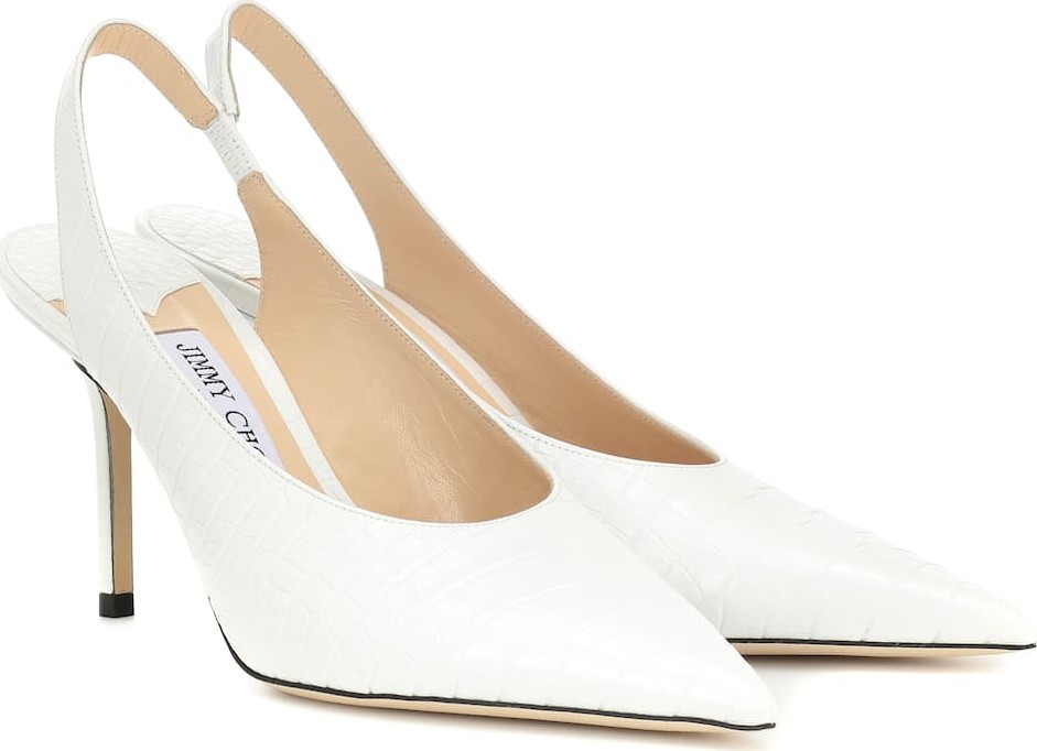 Jimmy Choo Ivy 85 leather slingback pumps