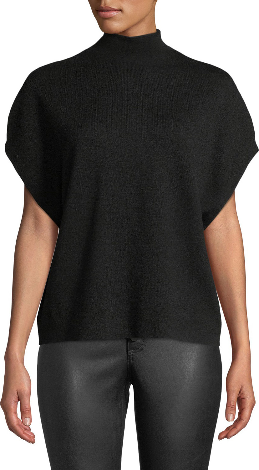 Alice + Olivia Brooke Mock-Neck Pullover w/ Back Detail