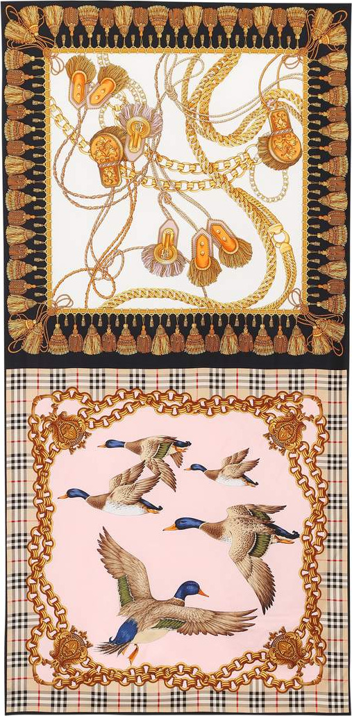 Burberry London England Printed silk scarf