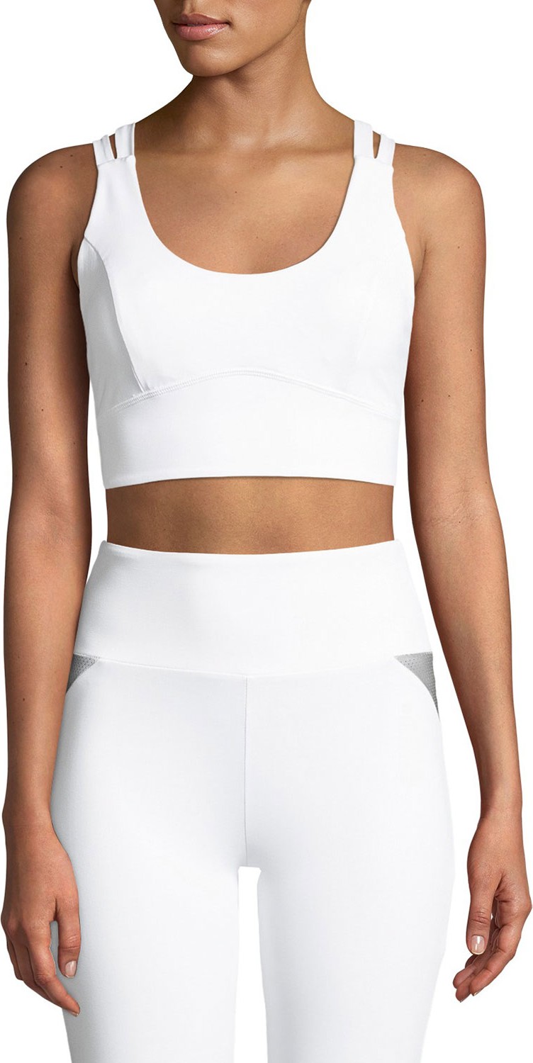 Lanston Kolton Scoop-Neck Strappy-Back Sports Bra