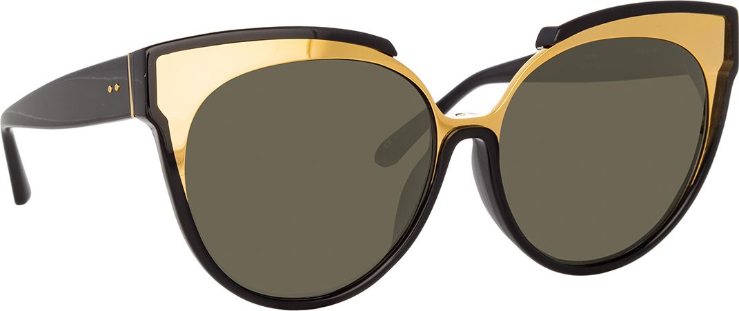 Linda Farrow Monochromatic Cat-Eye Sunglasses