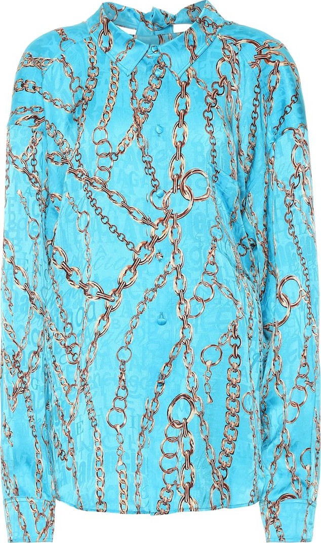 Balenciaga Printed silk blouse