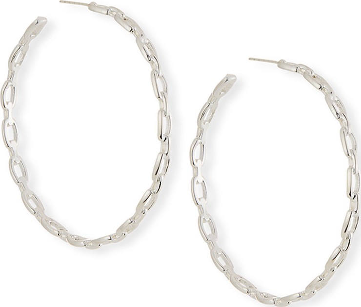 Jennifer Zeuner Jewelry Carmine Medium Link Hoop Earrings