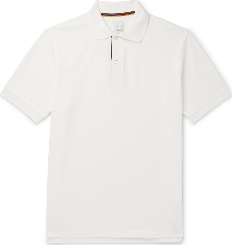 Paul Smith Webbing-Trimmed Cotton-Piqué Polo Shirt