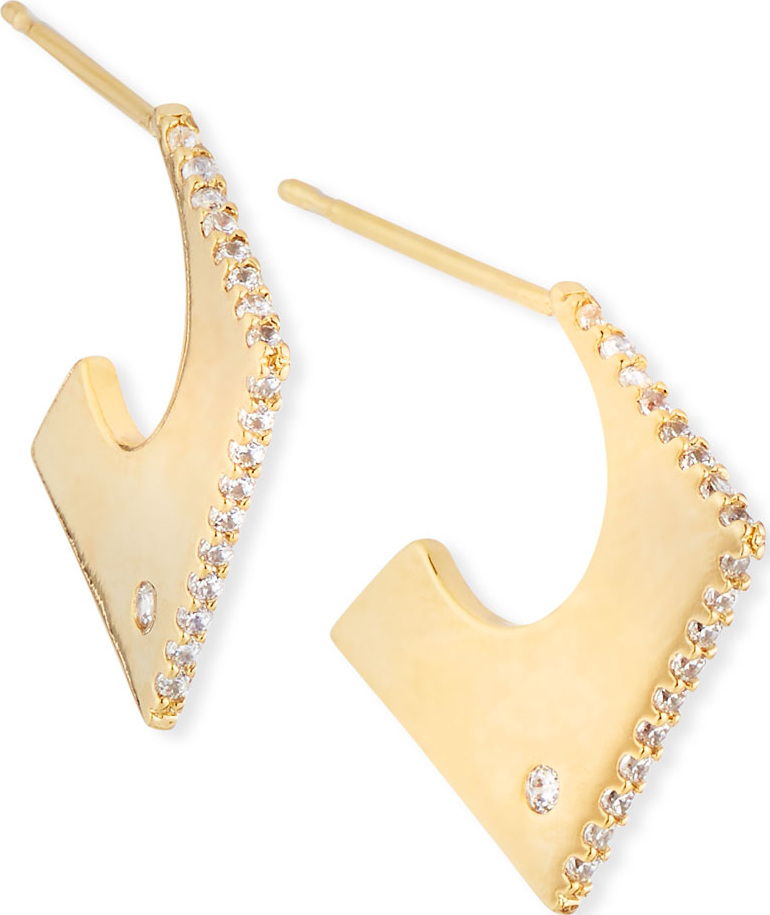 Tai Abstract Square Huggie Earrings