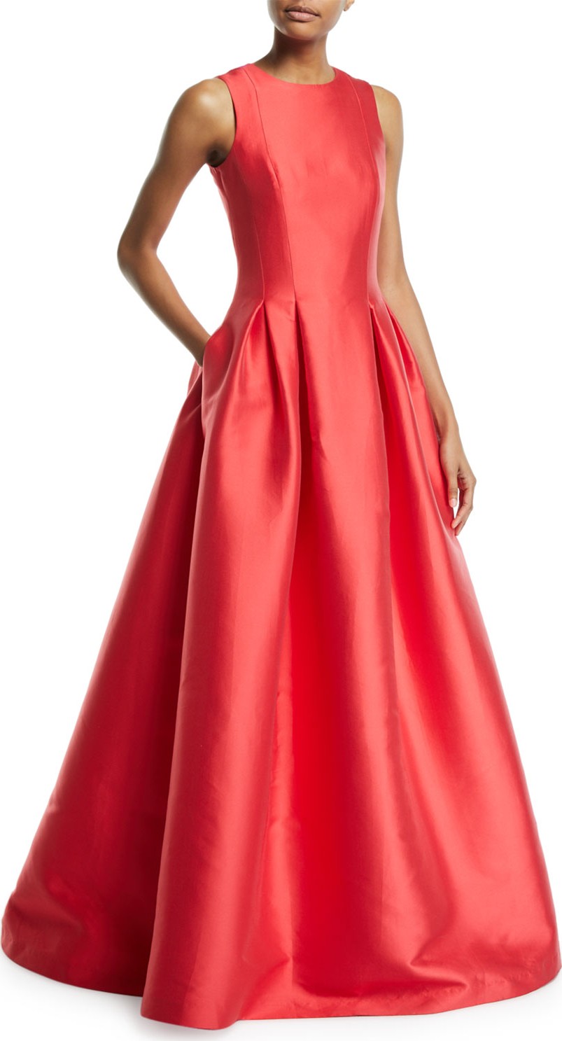 Sachin & Babi Miramare Sleeveless Colorblock Ball Gown