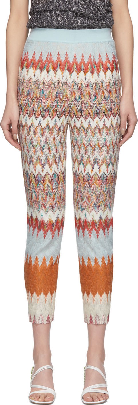 Missoni Multicolor Knit Chevron Trousers