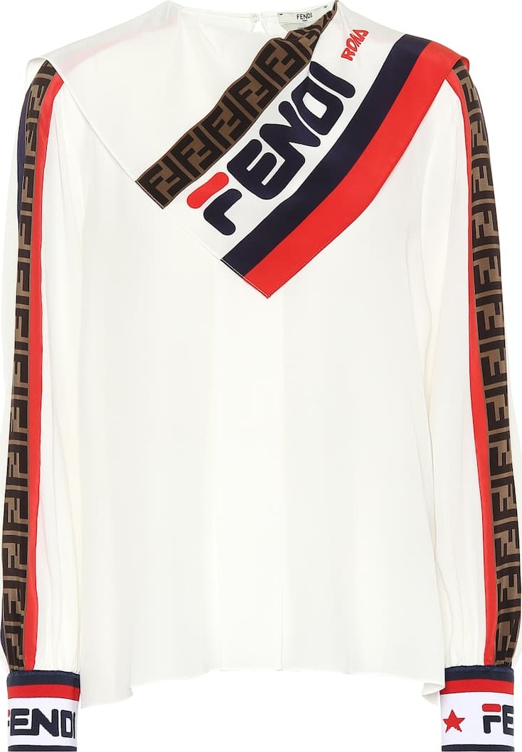 Fendi FENDI MANIA printed silk top