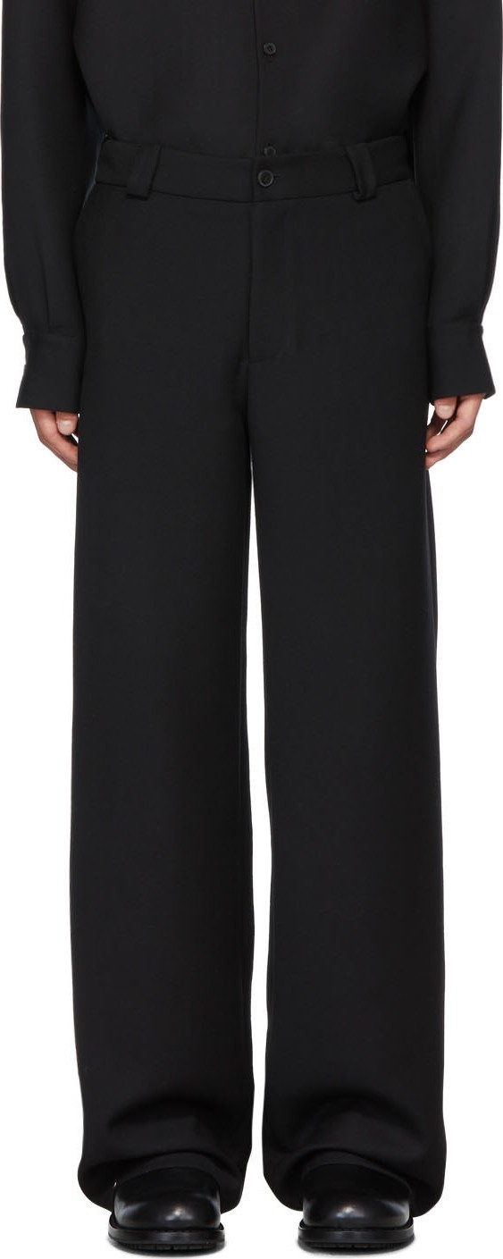 Valentino Black Satin Adjustable Trousers