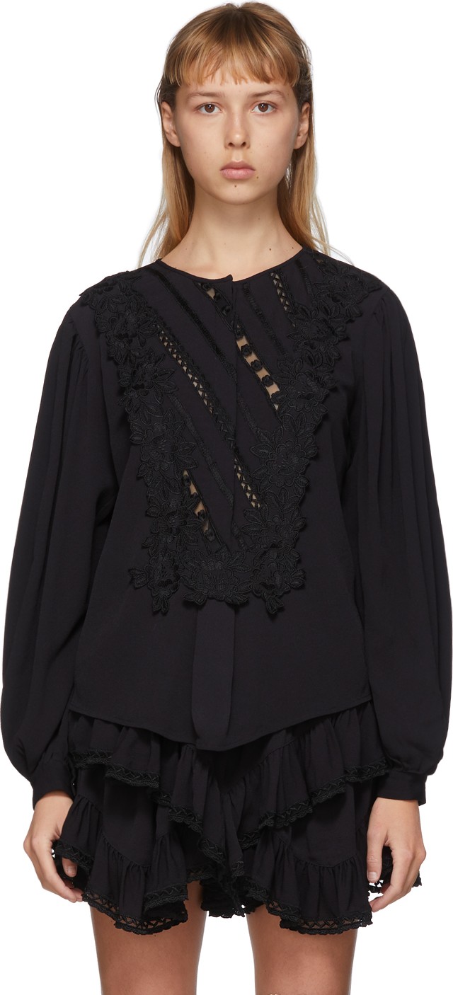 Isabel Marant Black Londrina Blouse