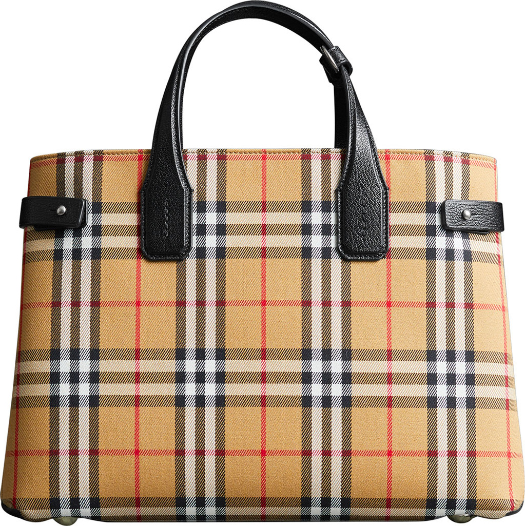 Burberry London England Vintage Check Medium Banner Tote Bag