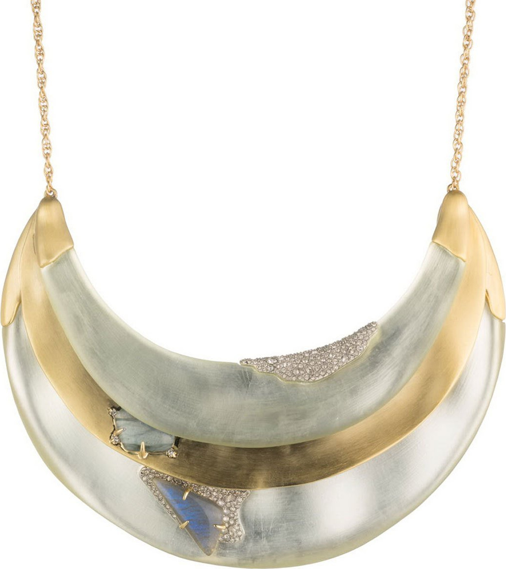Alexis Bittar Crystal Encrusted Roxbury Bib Necklace