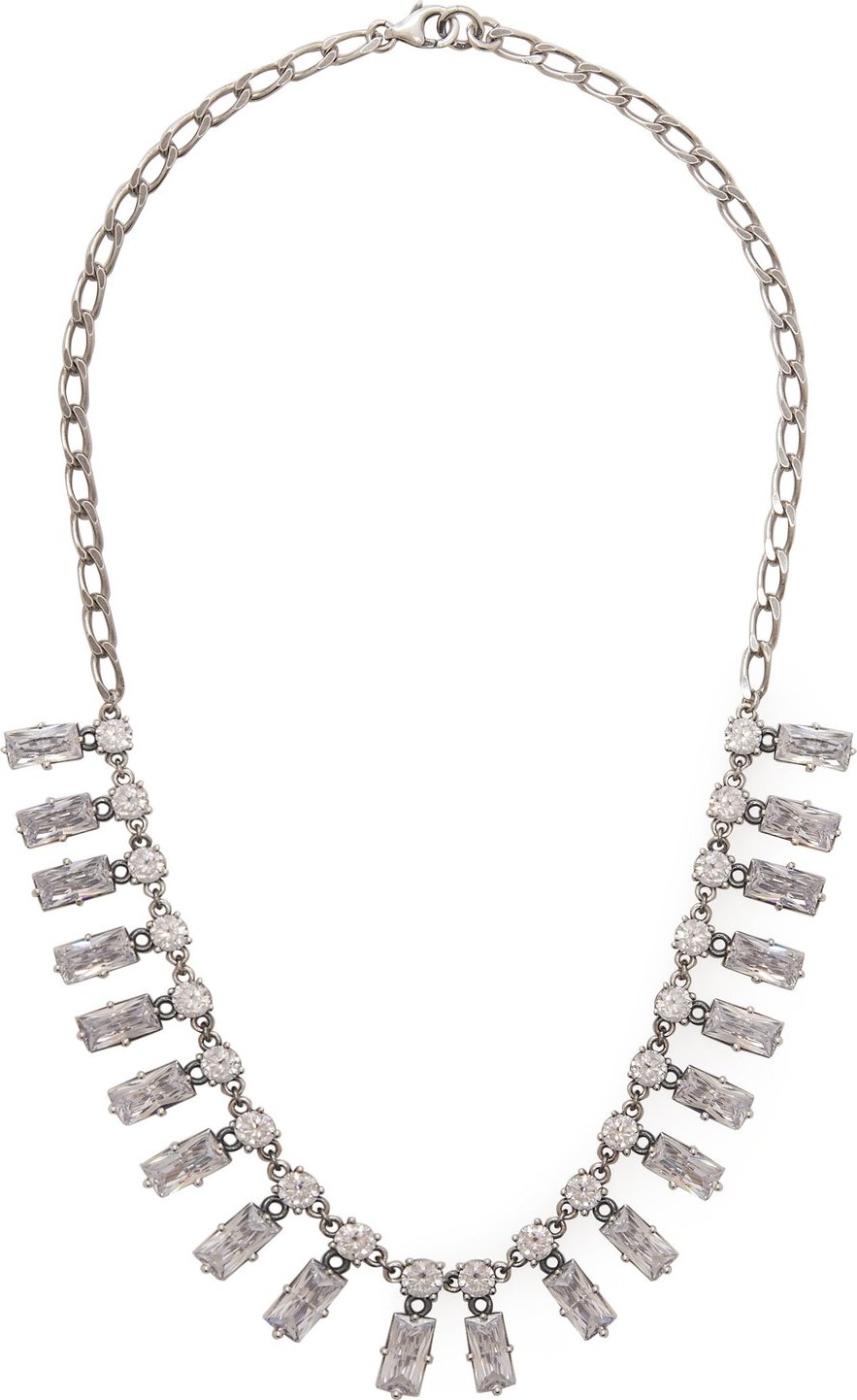Bottega Veneta Cubic zirconia and sterling silver necklace