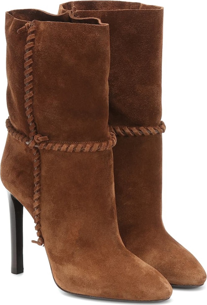 Saint Laurent Mica 105 suede ankle boots