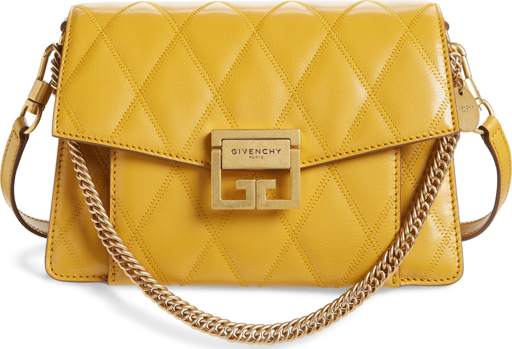 Givenchy Small GV3 Diamond Quilted Leather Crossbody Bag