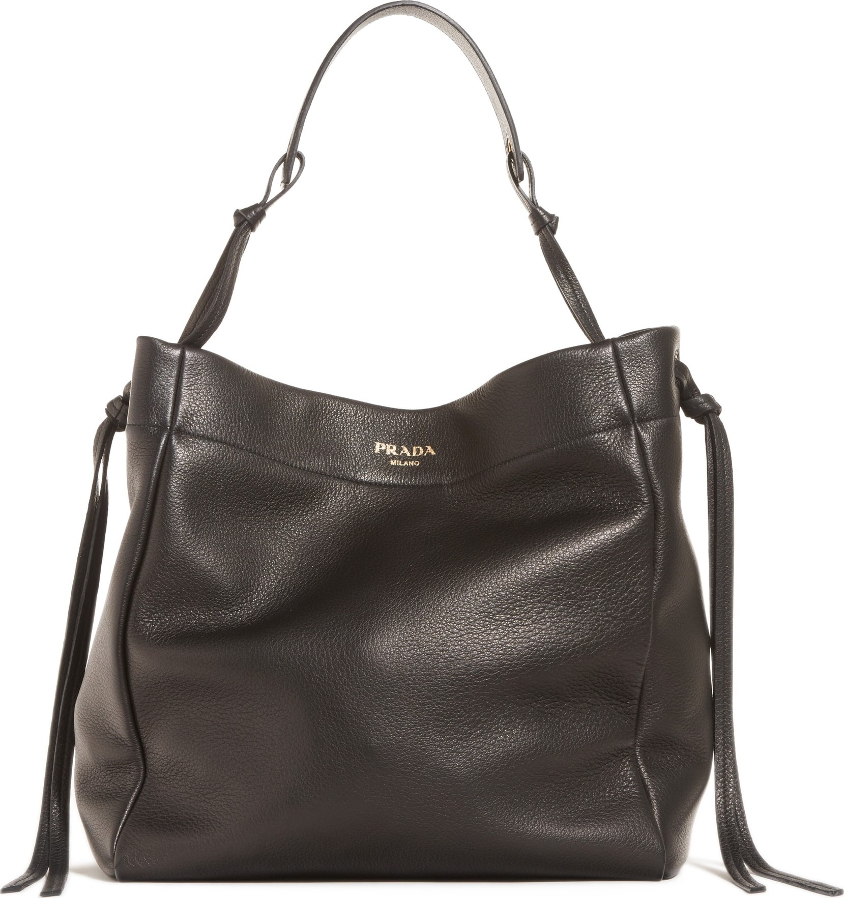 Prada Large Deerskin Leather Hobo
