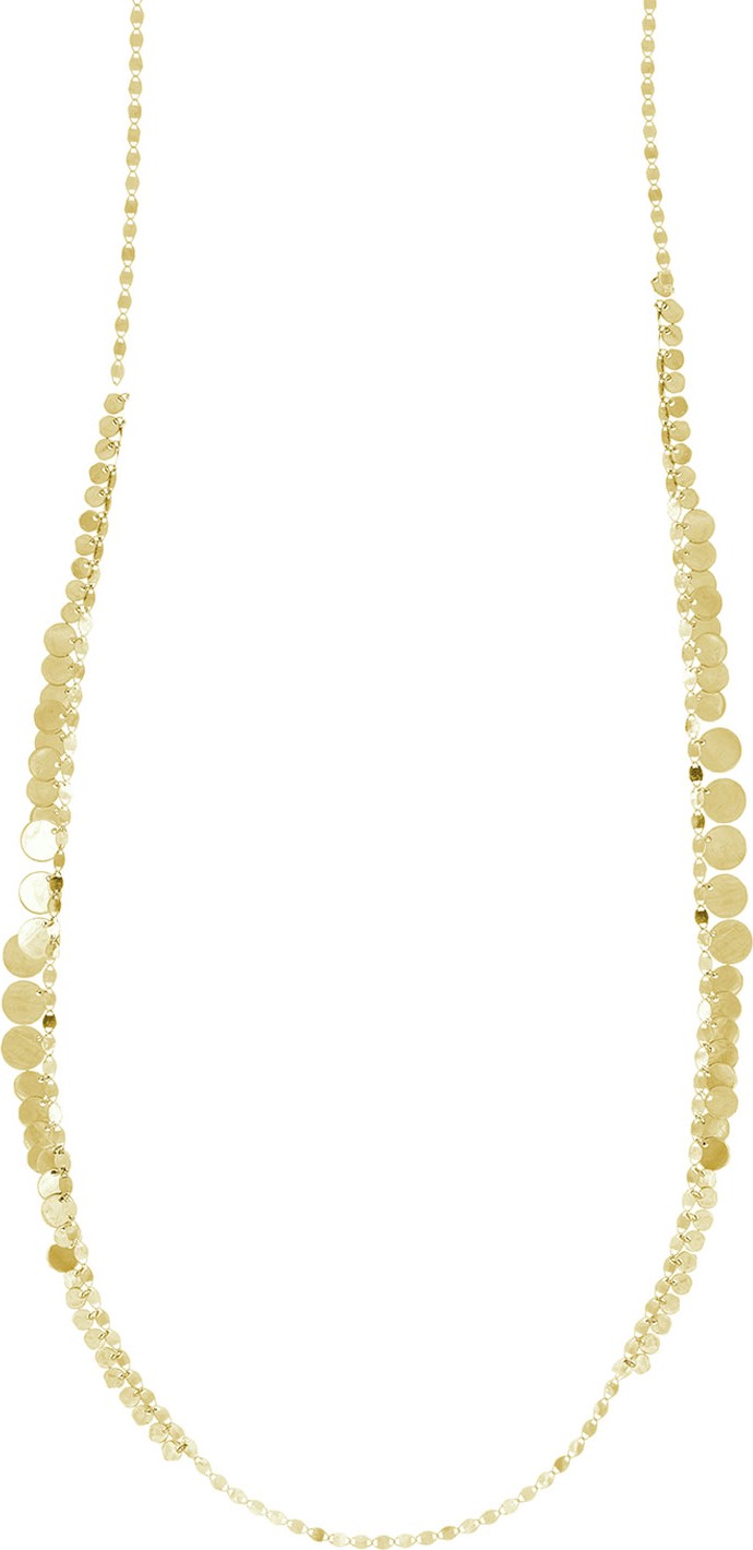 Lana Nude Disc Fringe Long Necklace, 30"