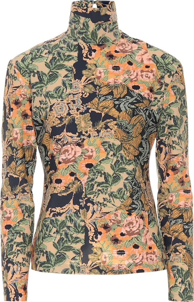 Rokh Floral jersey top