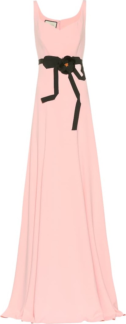 Gucci Floral-embellished jersey gown