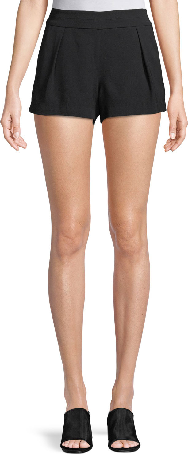 Parker Alden Mid-Rise Pleated Shorts