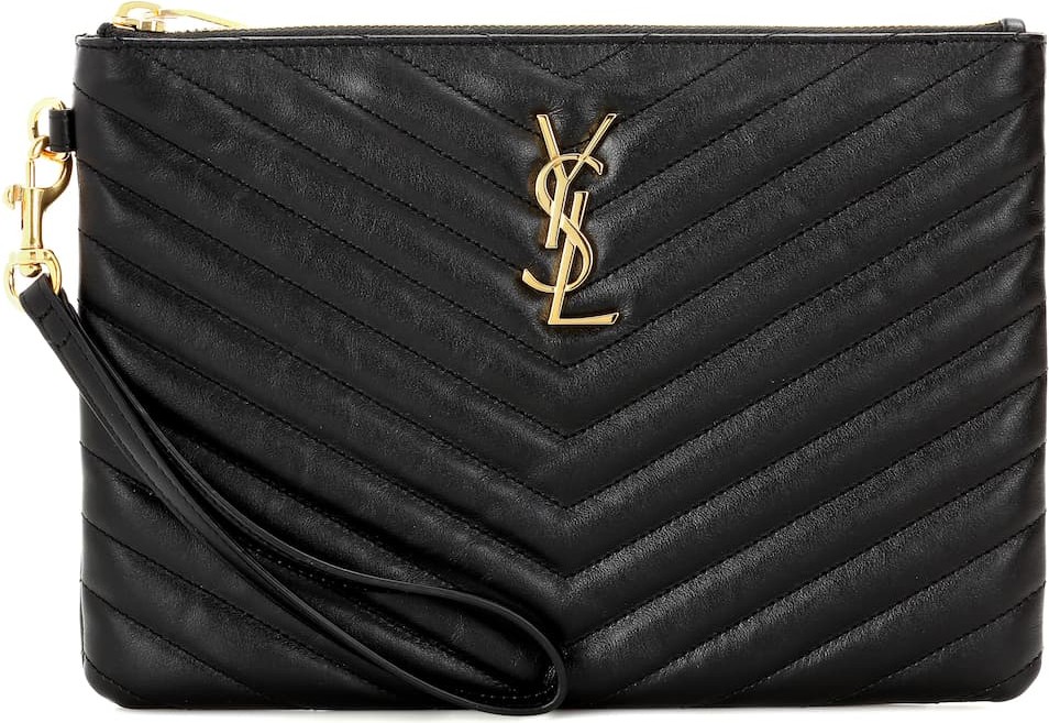 Saint Laurent Monogram leather pouch