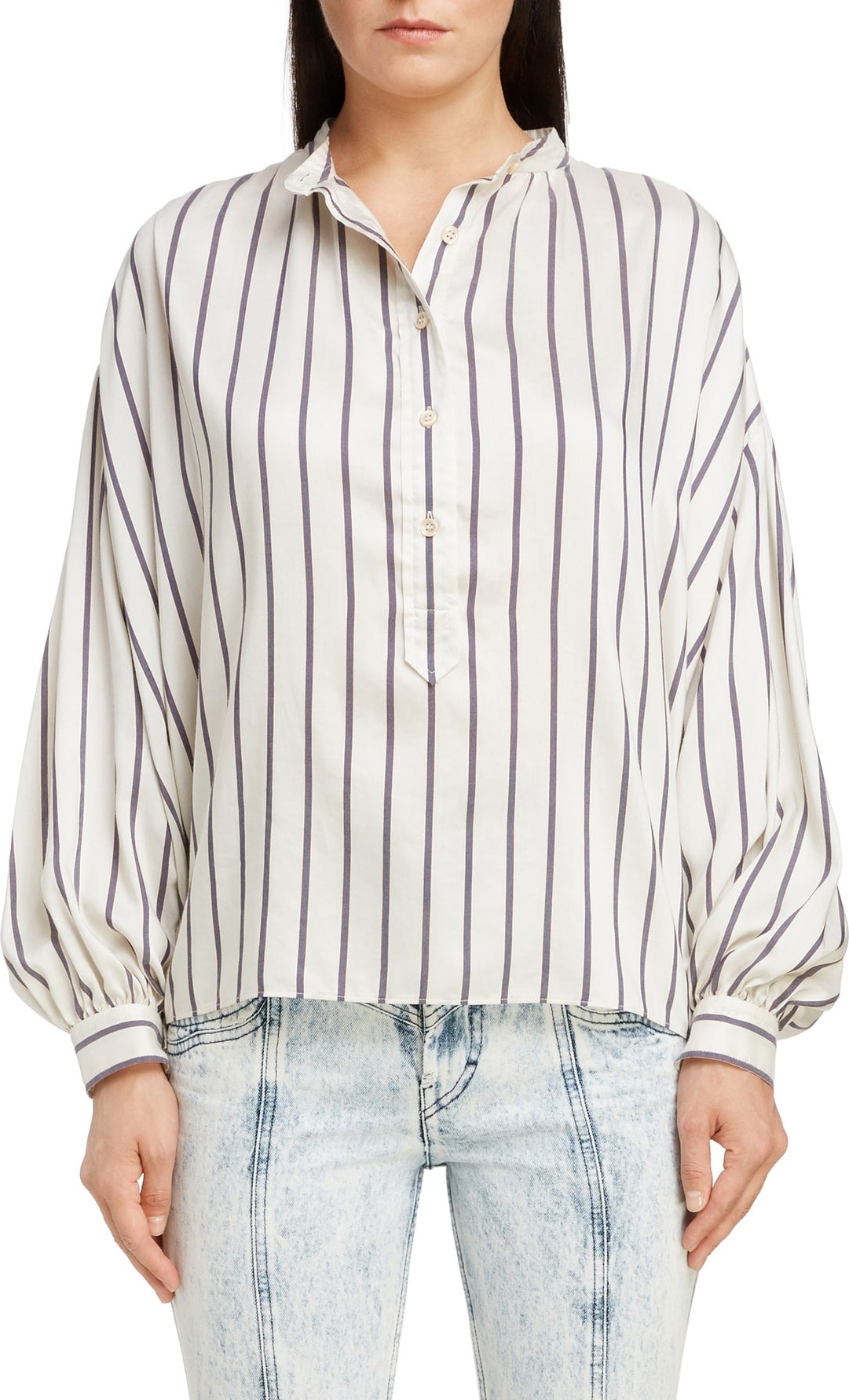 Isabel Marant Stripe Puff Sleeve Shirt