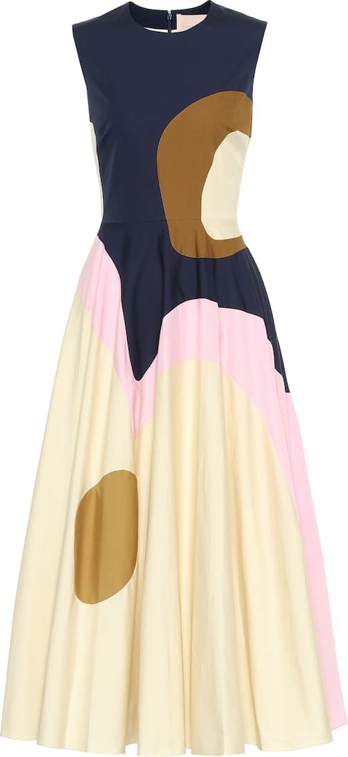 Roksanda Catia printed cotton-blend midi dress