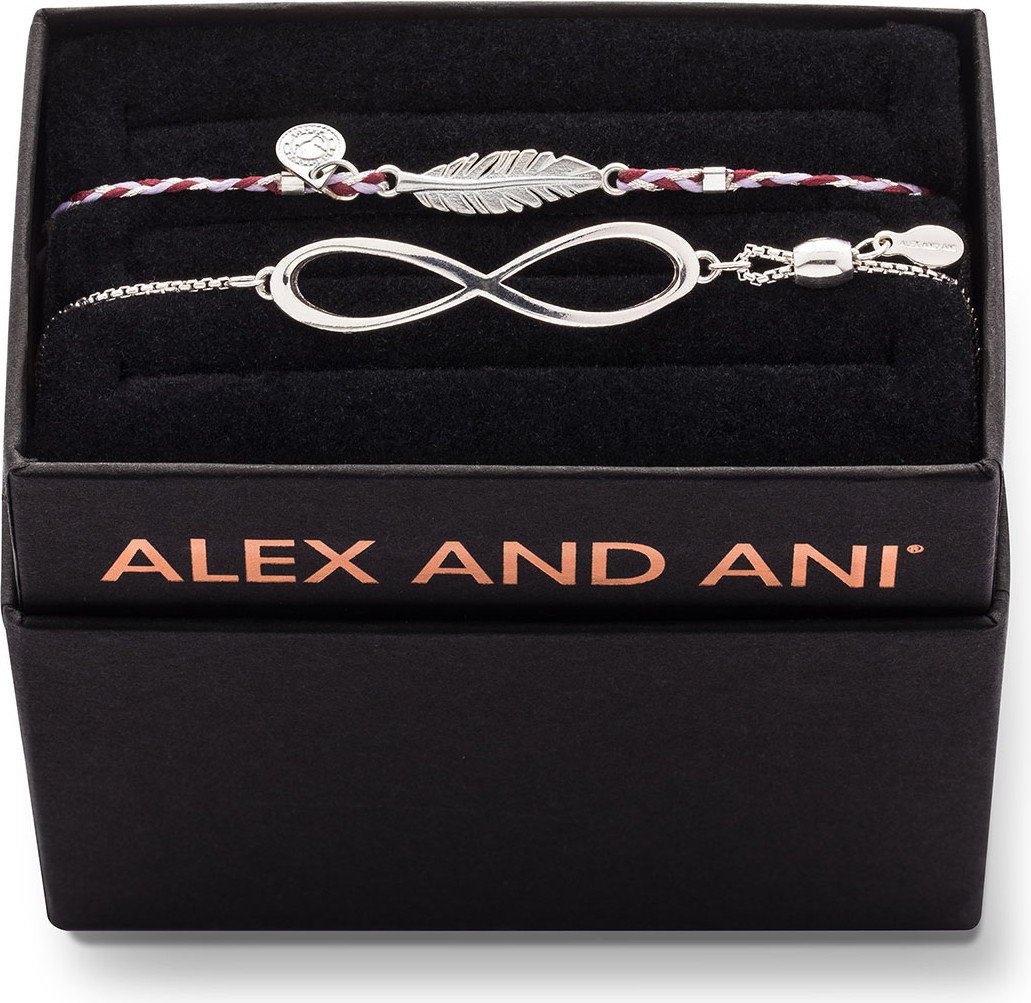 Alex and Ani Infinity Pull-Chain Bracelet Gift Set, Silver