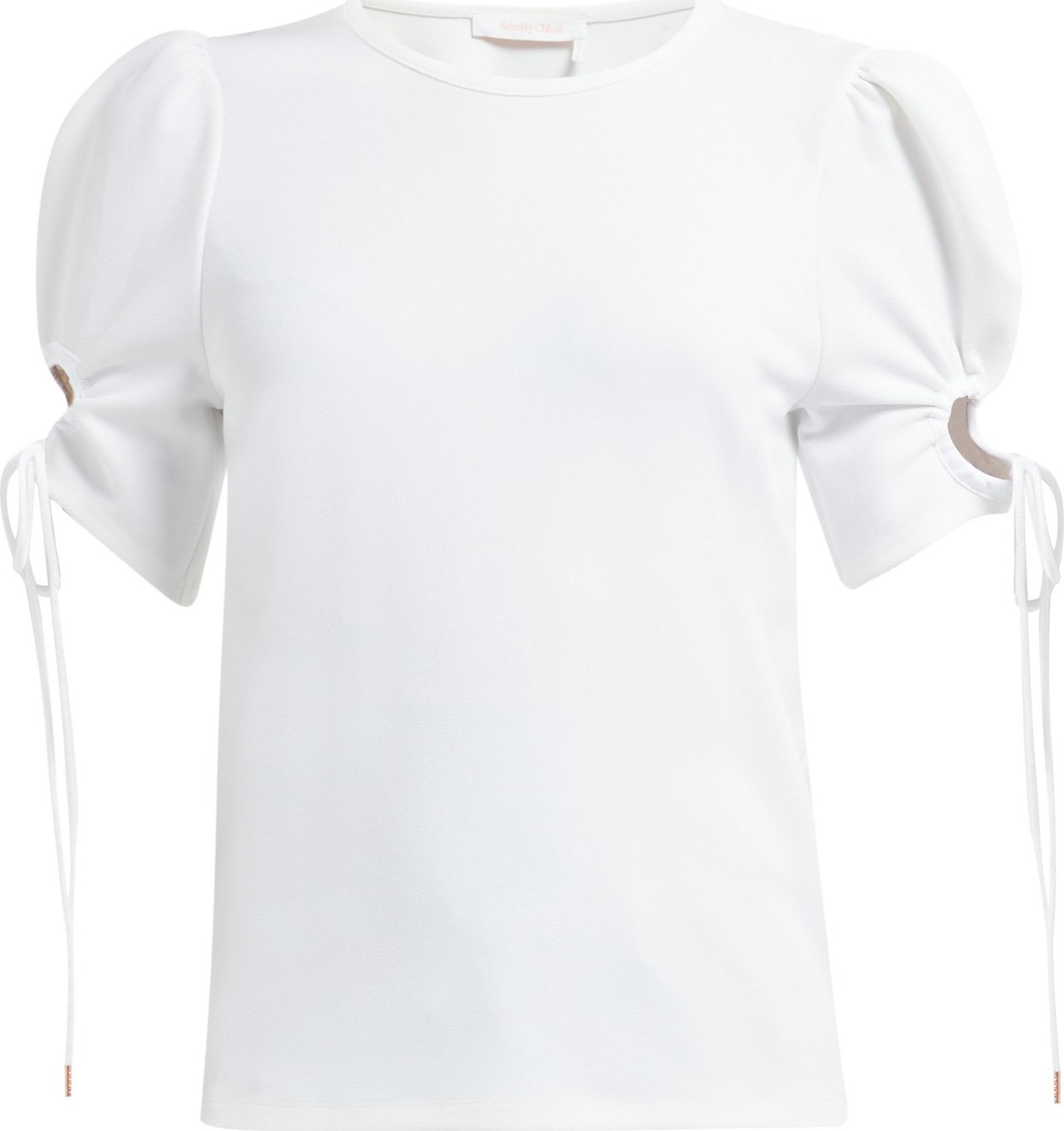 See By Chloé Cut-out sleeve crepe blouse