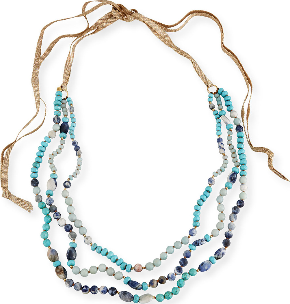 Chan Luu Three-Strand Beaded Necklace