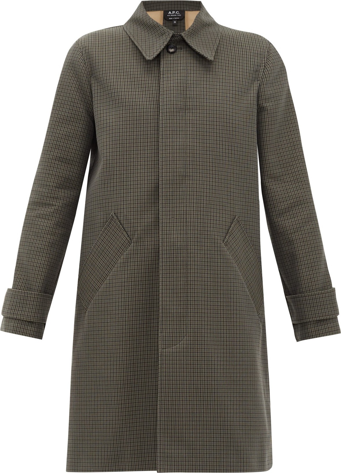 A.P.C. Louise checked cotton overcoat