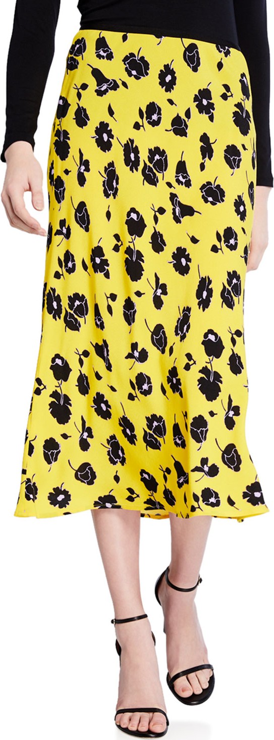 DIANE von FURSTENBERG Mae Floral-Print Midi Skirt
