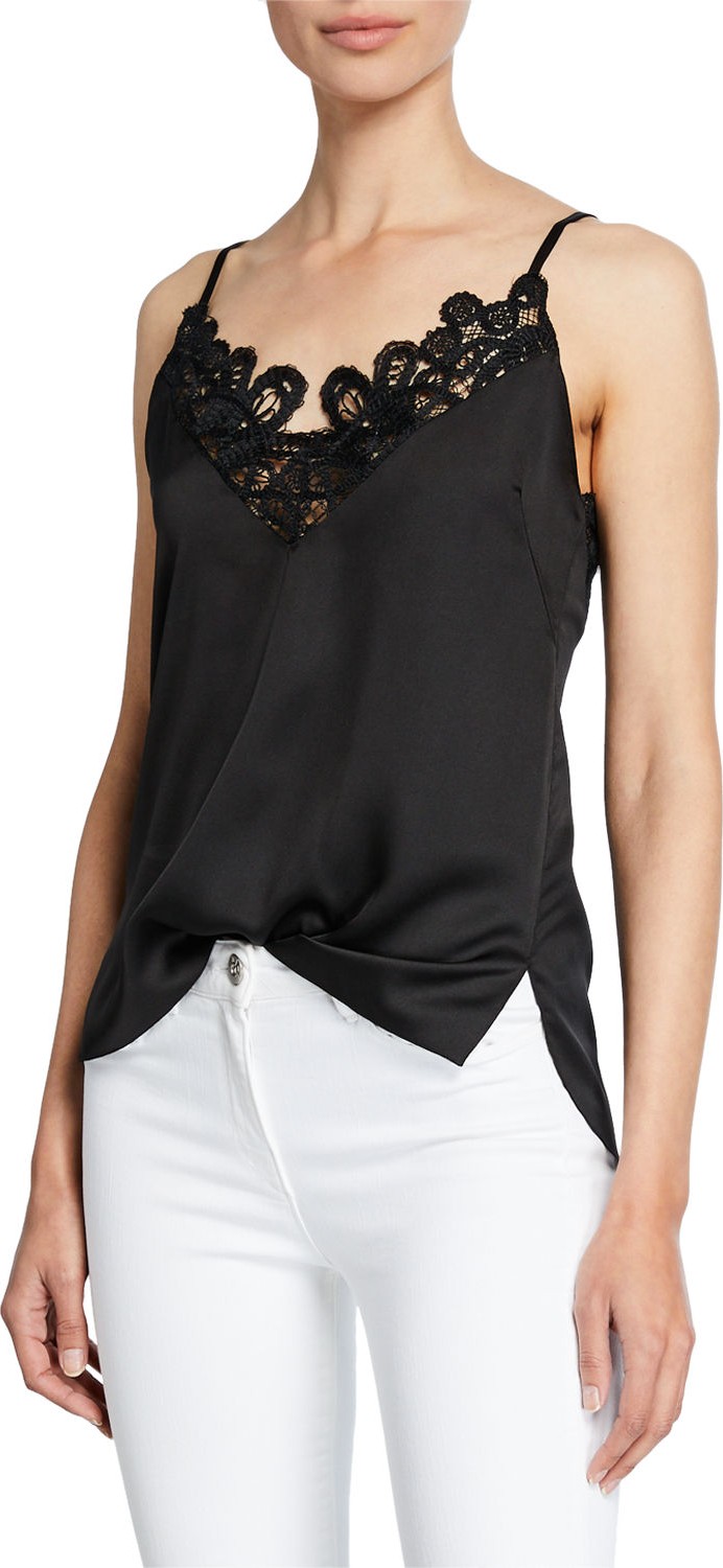 Jonathan Simkhai Threaded Lace Camisole Top