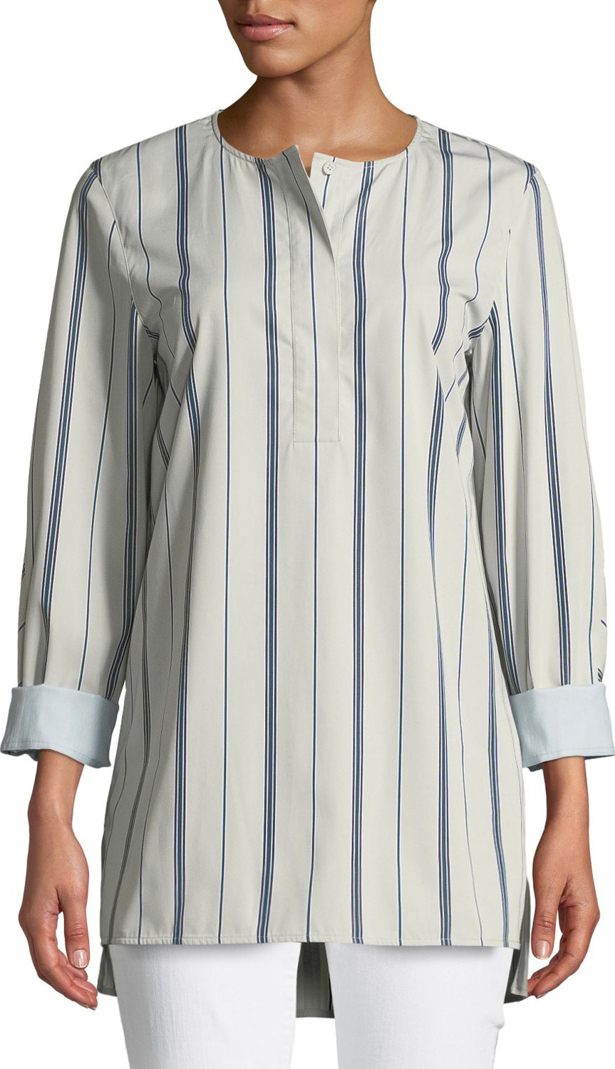 Lafayette 148 New York Tilly Sonoran Striped Blouse