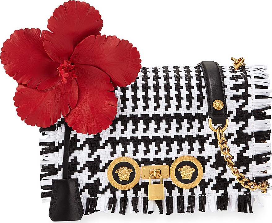 Versace Icon Intreccio Fringed Shoulder Bag