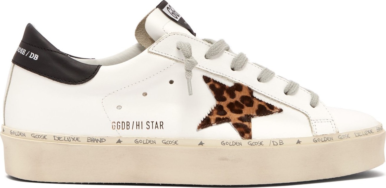 Golden Goose Deluxe Brand Hi Star leather low-top trainers