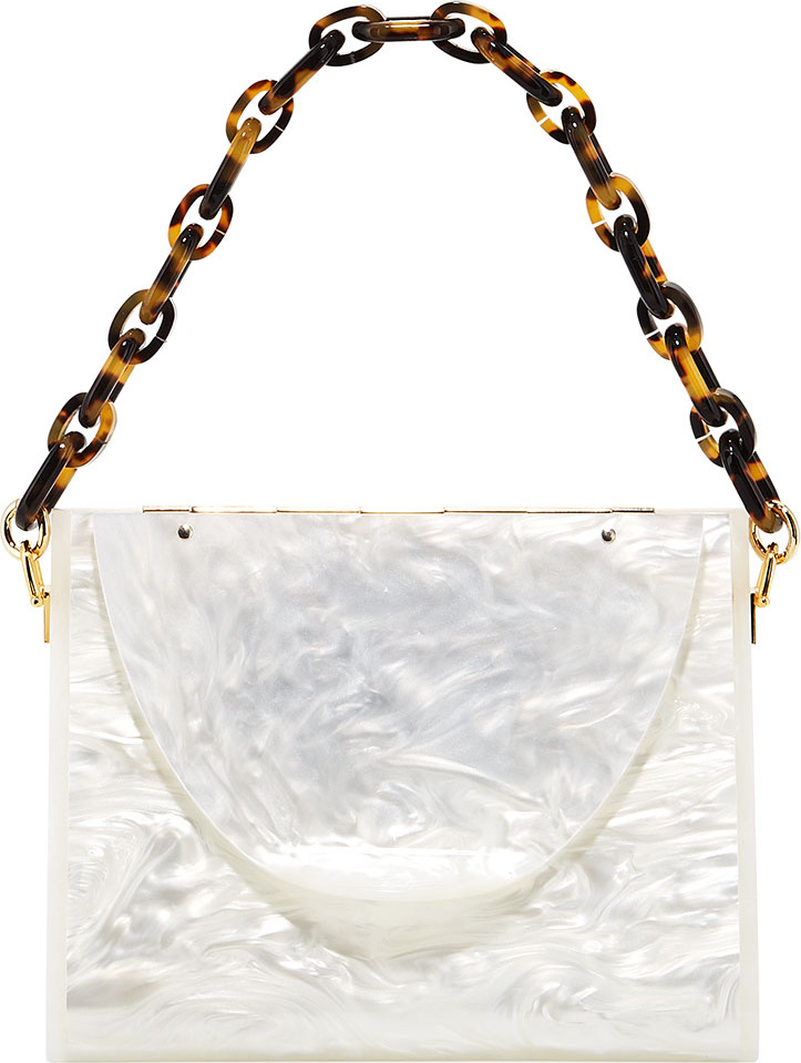 Edie Parker Triangle Solid Acrylic Minaudiere