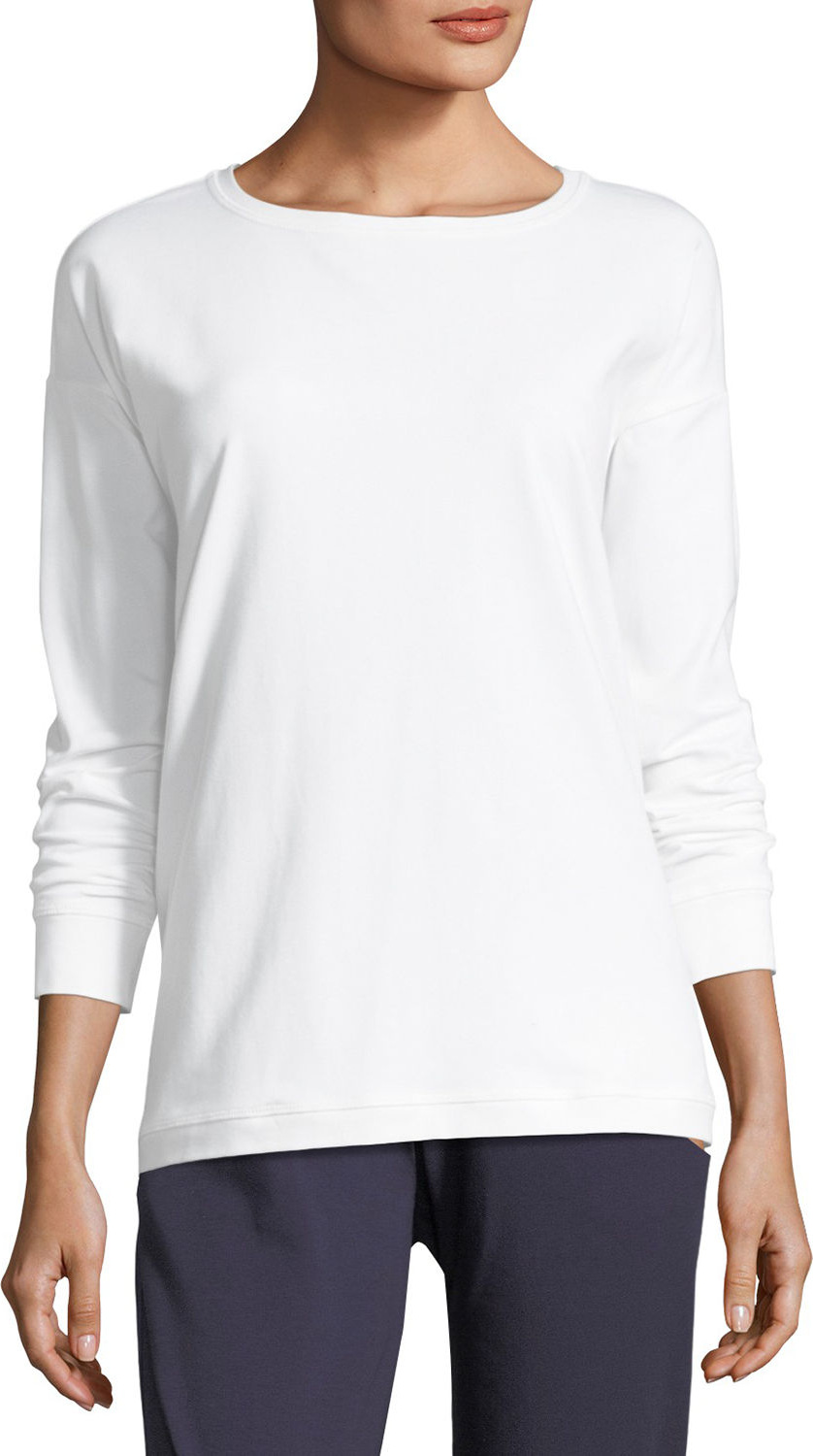 Eileen Fisher Stretch Jersey Sweatshirt Top