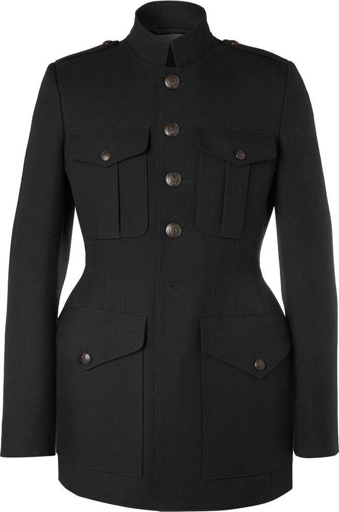Balenciaga Slim-Fit Virgin Wool-Twill Coat