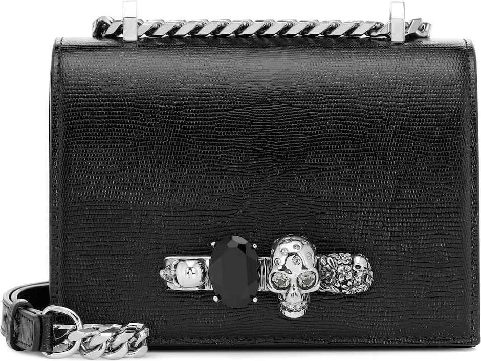 Alexander McQueen Embellished leather crossbody bag