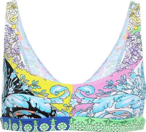 Versace Printed bikini top
