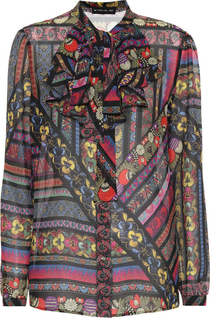 Etro Printed silk blouse